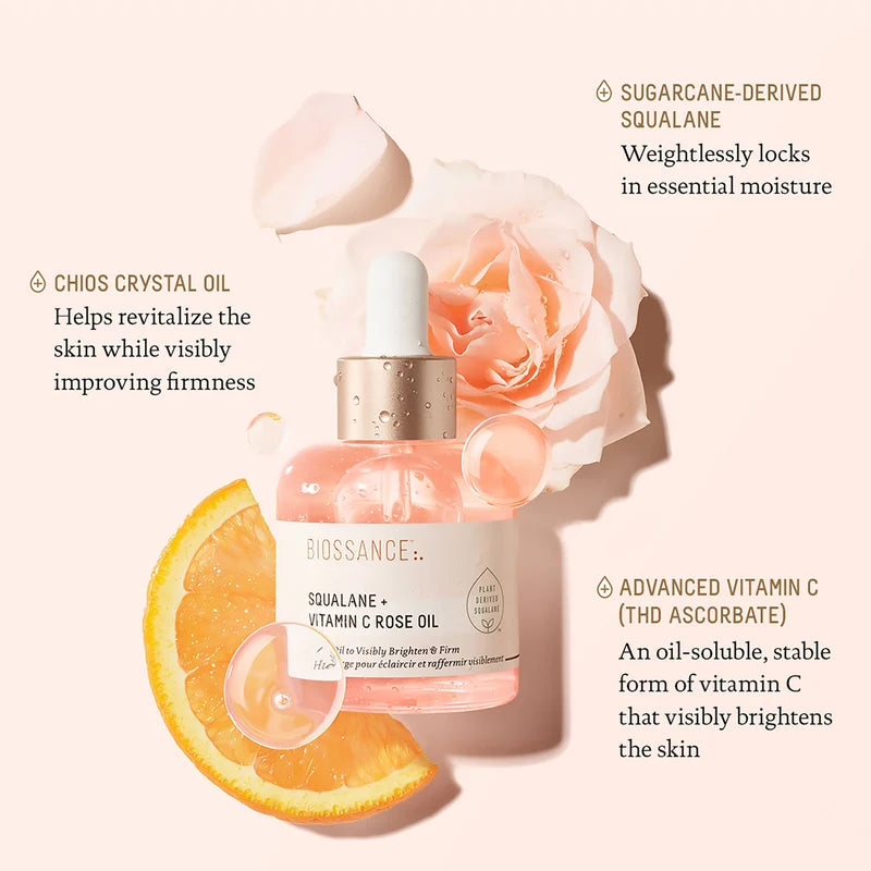 Biossance Rose Oil with Squalane and Vitamin C