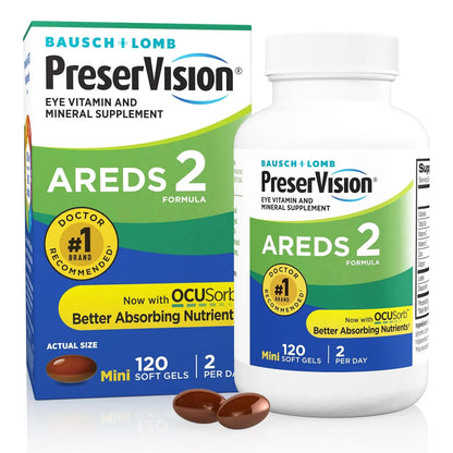 Bausch + Lomb PreserVision AREDS 2 Formula  Vitamin and Mineral Supplement,
