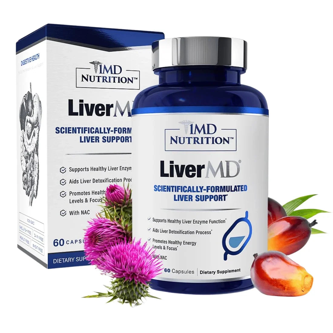 1MD Nutrition LiverMD 60 Capsules ( Pack of 3 )