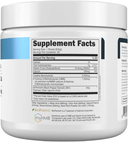 Transparent Labs Creatine HMB 30 Servings