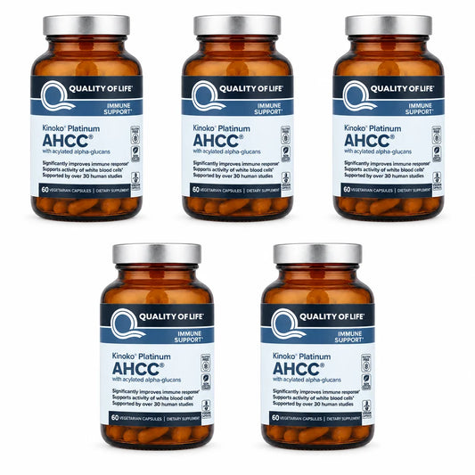 AHCC Immune Support 60 Vegicaps ( Pack of 5 )