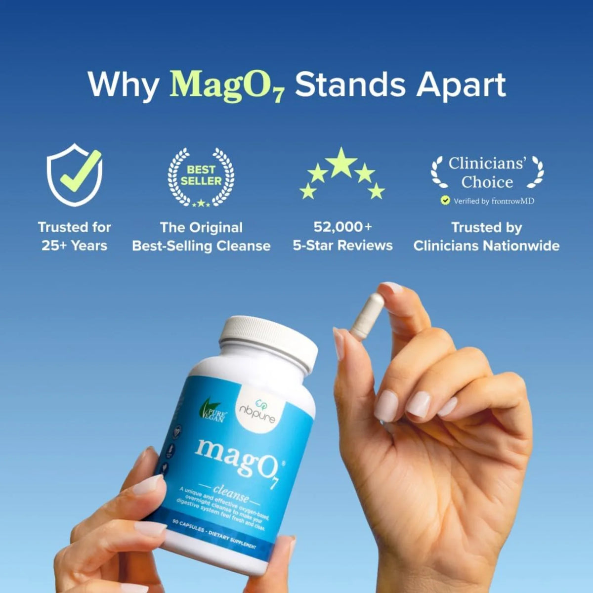 nbpure MagO7 Oxygen-Based Digestive Cleanse – 90 Capsules