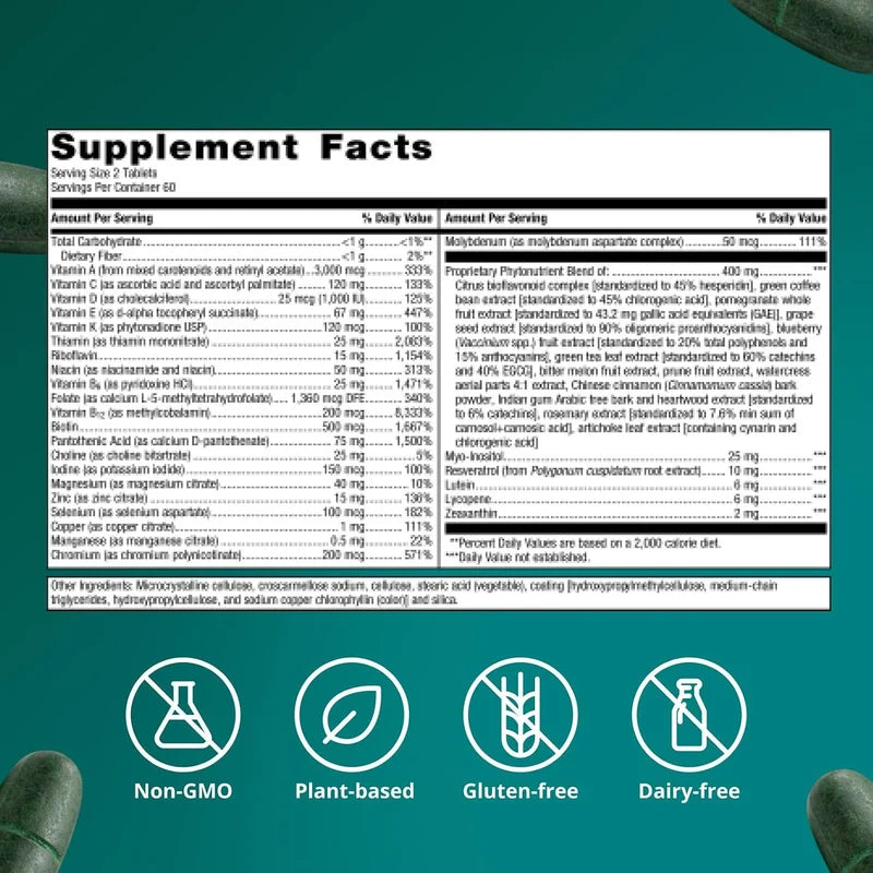 Metagenics Phyto Multi Multivitamin 120 Tablets