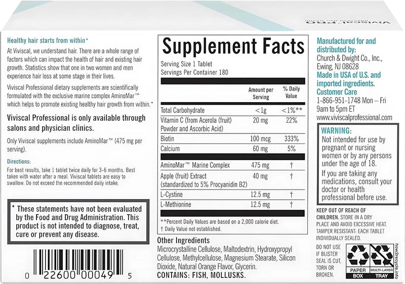 Viviscal PRO Health Supplement 180 Tablets