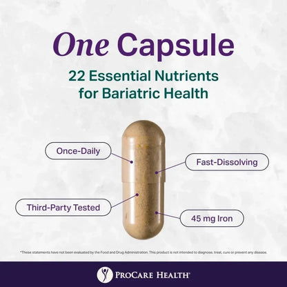 ProCare Health Core-45 Bariatric Multivitamin 30 Capsules