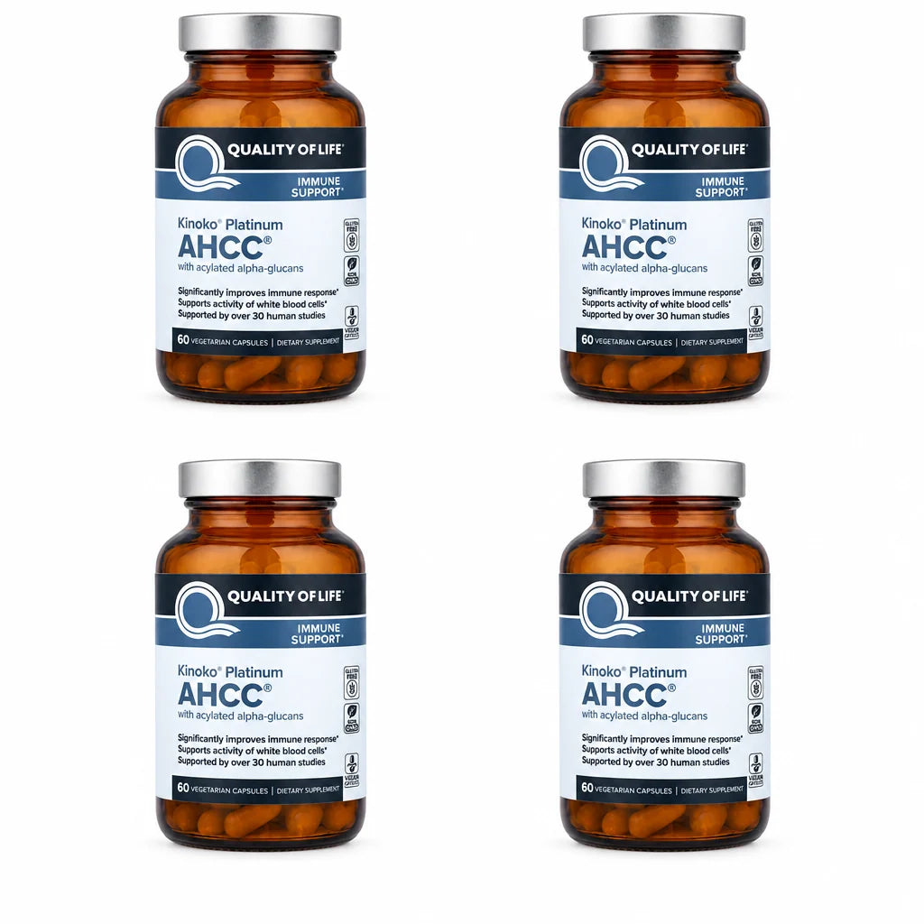 AHCC Immune Support 60 Vegicaps ( Pack of 4 )