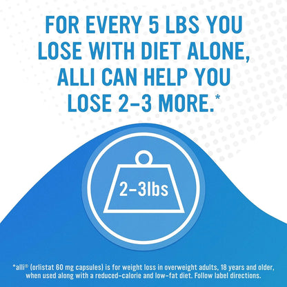 alli Weight Loss Supplement, Orlistat 60 mg
