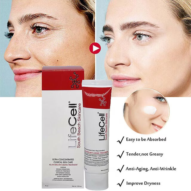 LifeCell All-In-One Skin Tightening Treatment Pack of 4 | Anti-Aging Skincare