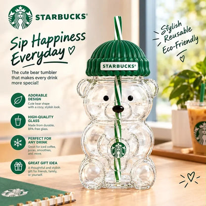 Starbucks Bearista Glass Cup 20 oz