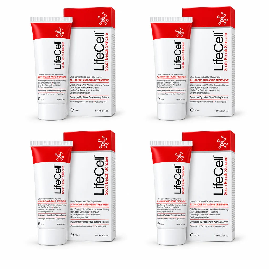 LifeCell All-In-One Skin Tightening Treatment Pack of 4 | Anti-Aging Skincare