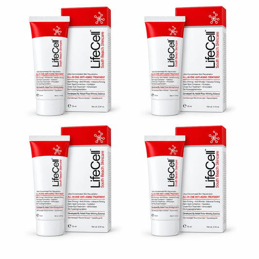 LifeCell All-In-One Skin Tightening Treatment Pack of 4 | Anti-Aging Skincare